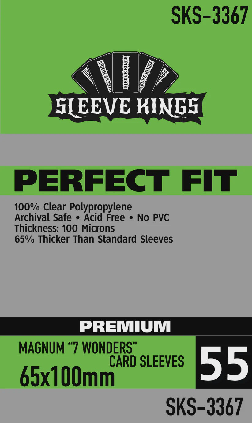 Sleeve Kings Premium Prefect Fit 3367 Light Green Magnum 7 Wonders 65mm x 100mm (55)