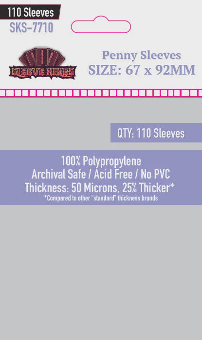 Sleeve Kings 7710 Penny Sleeves 67mm x 92mm (110)