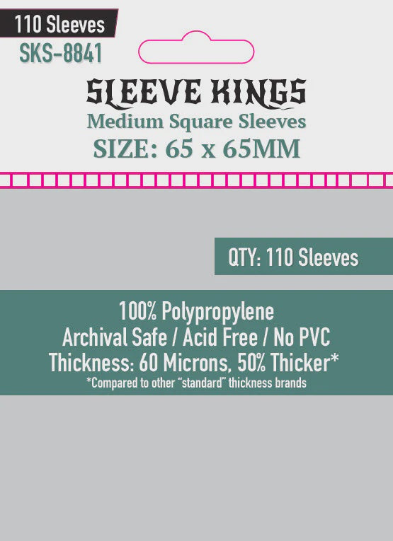 Sleeve Kings 8841 Square MD 65mm x 65mm (110)