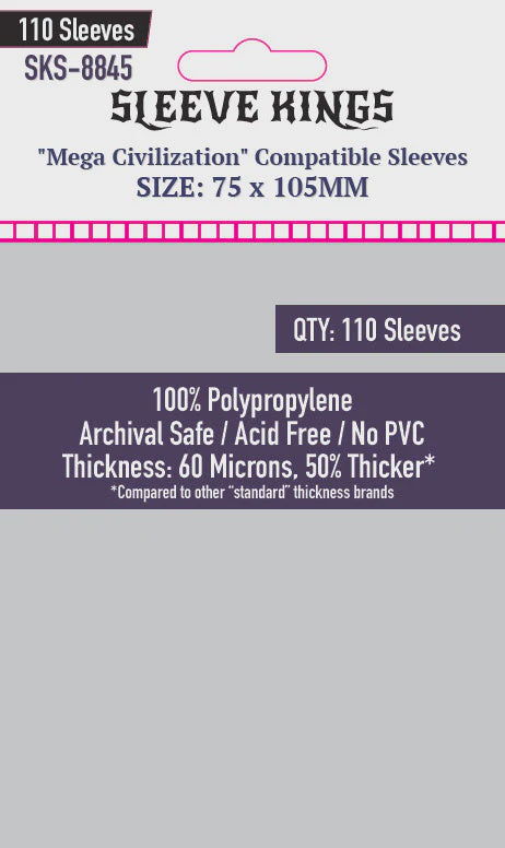 Sleeve Kings 8845 Mega Civilization 75mm x 105mm (110)