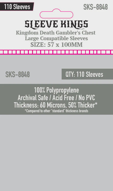 Sleeve Kings 8848 KDM Gambler's Chest Large 57mm X 100mm (110)