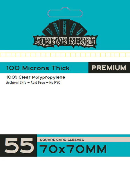 Sleeve Kings Premium 9965 Blue Square 70mm x 70mm (55)