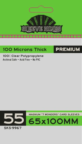 Sleeve Kings Premium 9967 Light Green Magnum 7 Wonders 65mm x  100mm (55)