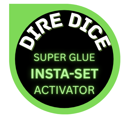 Dire Dice Glue Super Glue Instant Activator