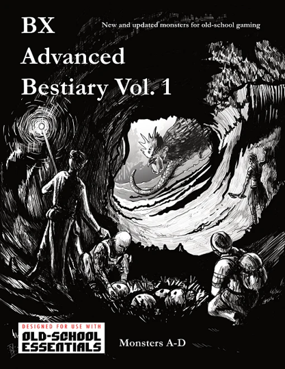 Old-School Essentials RPG BX Advanced Bestiary Volume 1 (Monsters A-D)