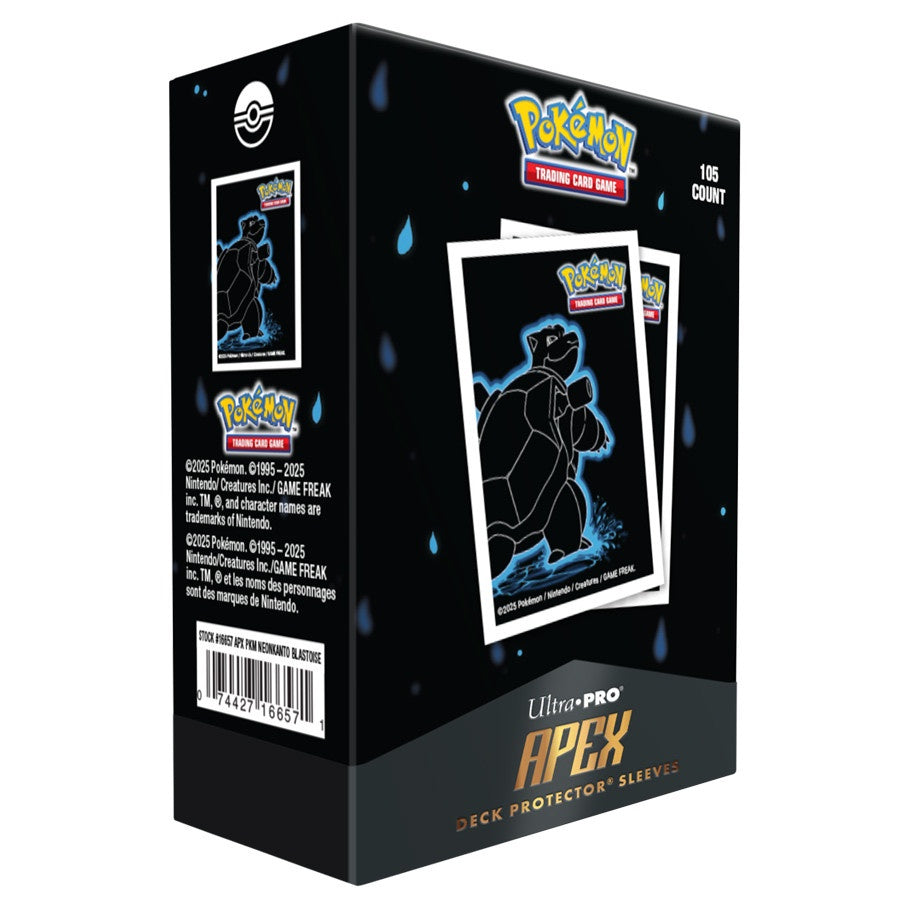 Ultra PRO Pokémon Apex Card Protectors Neon Kanto Blastoise (105)
