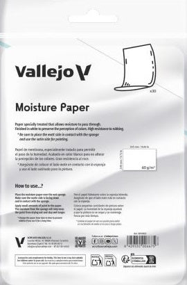 Vallejo Wet Palette Pro Painter Size Moisture Paper Sheets 30ct