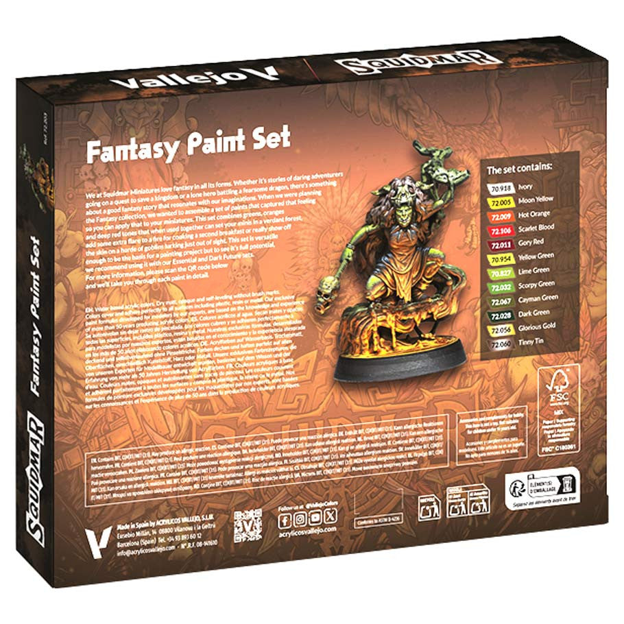 Vallejo Squidmar Game Color Paint Set Fantasy