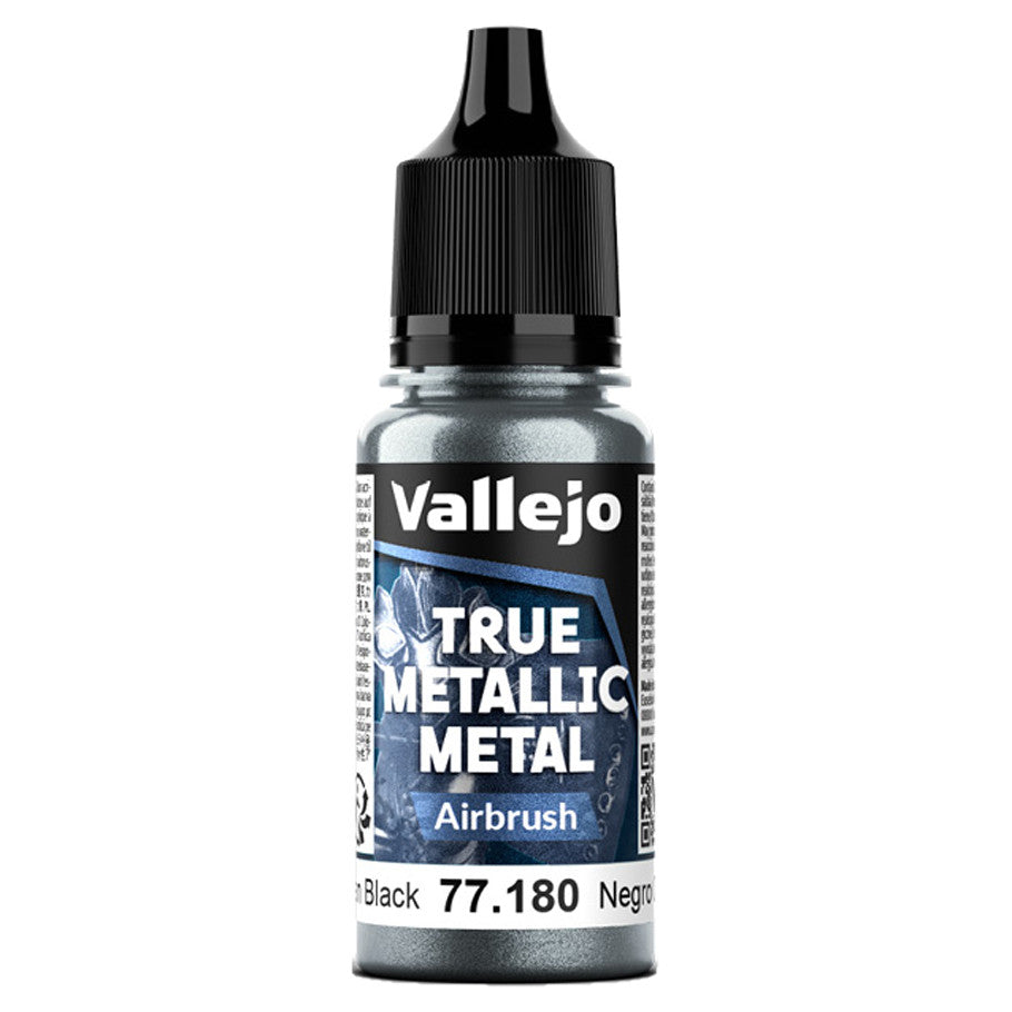 Vallejo True Metallic Metal Obsidian Black 18ml
