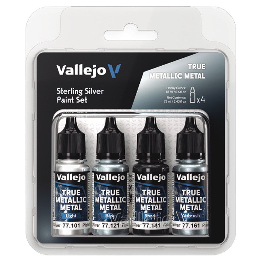 Vallejo True Metallic Metal Color Set Sterling Silver