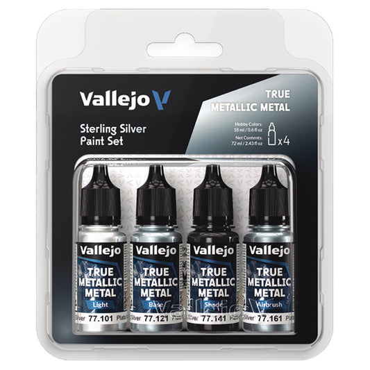 Vallejo True Metallic Metal Color Set Sterling Silver