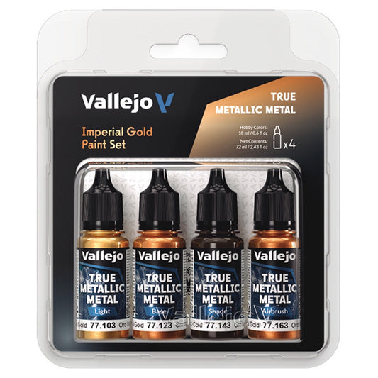 Vallejo True Metallic Metal Color Set Imperial Gold