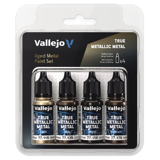 Vallejo True Metallic Metal Color Set Aged Metal