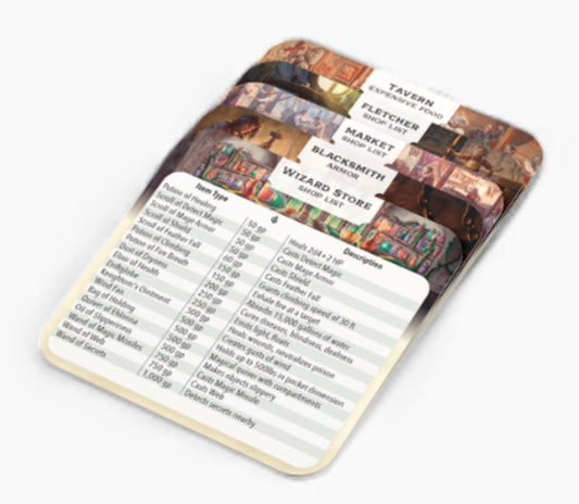 Worlds at a Glance RPG  Shop Cards