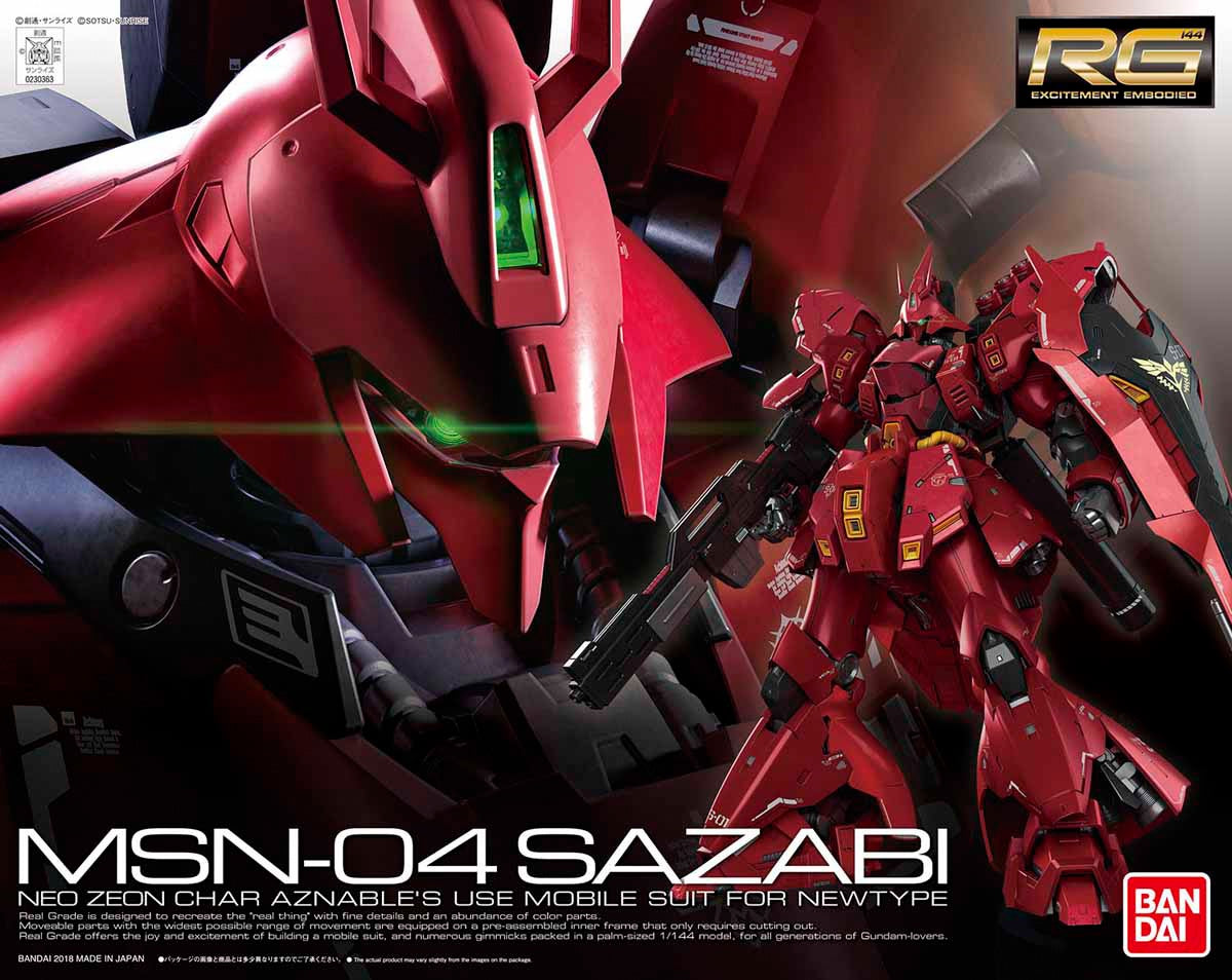Gunpla Mobile Suit Gundam Char's Counterattack MSN-04 Sazabi (RG 1/144)