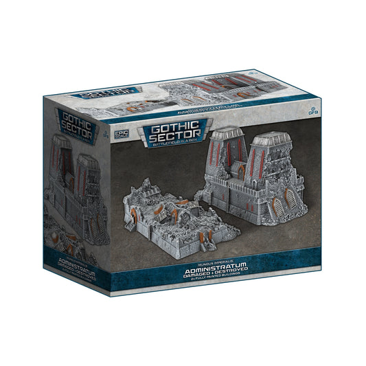 Battlefield in a Box Mundus Imperialis Administratum Damaged and Destroyed (Epic Scale)