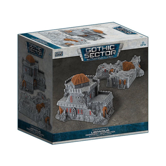Battlefield in a Box Mundus Imperialis Librarium Damaged and Destroyed (Epic Scale)