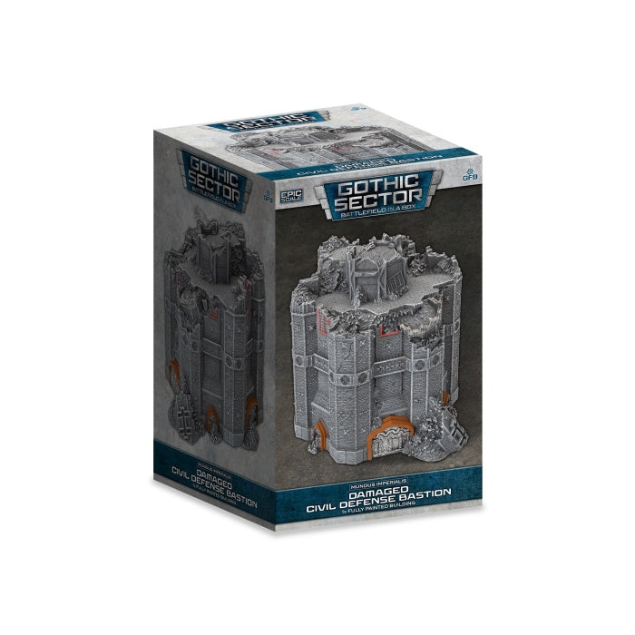 Battlefield in a Box Mundus Imperialis Civil Defense Bastion Damaged (Epic Scale)