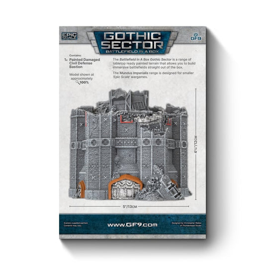 Battlefield in a Box Mundus Imperialis Civil Defense Bastion Damaged (Epic Scale)