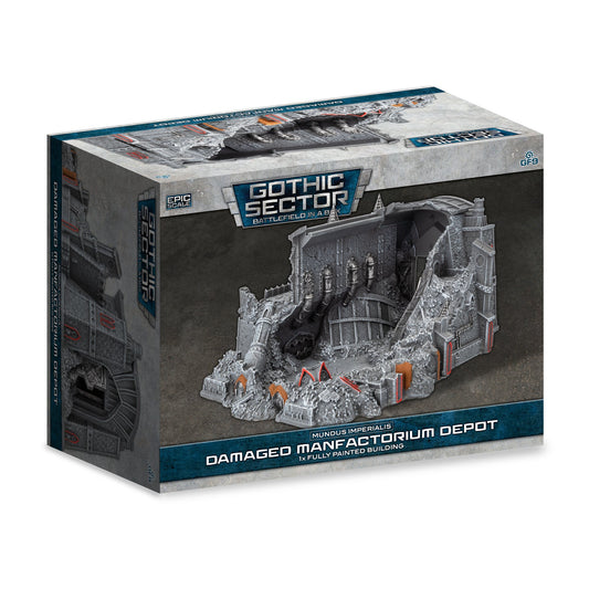 Battlefield in a Box Mundus Imperialis Manufactorium Depot Damaged (Epic Scale)
