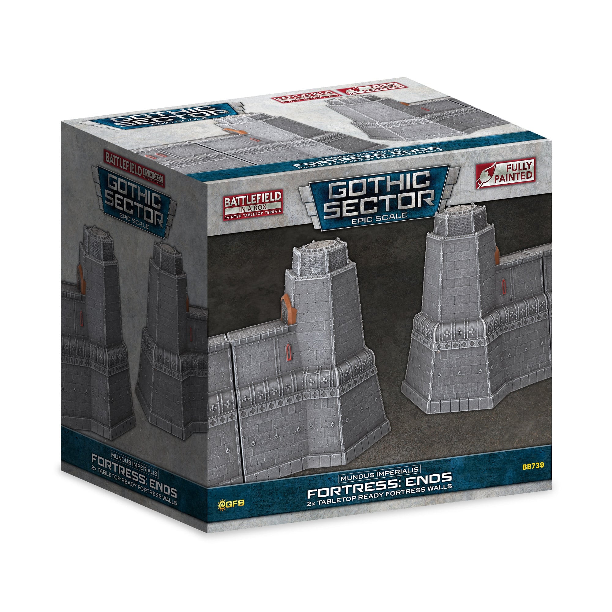 Battlefield in a Box Gothic Sector Fortress Wall Ends