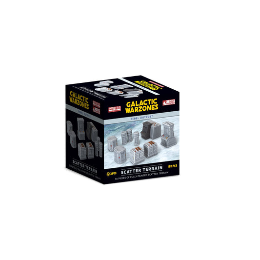 Battlefield in a Box Galactic Warzones Rebel Outpost Scatter Terrain (x9)