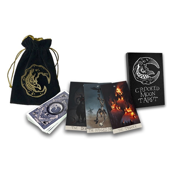 Crooked Moon RPG Deluxe Tarot Deck with Guide Book & Bag (5E)