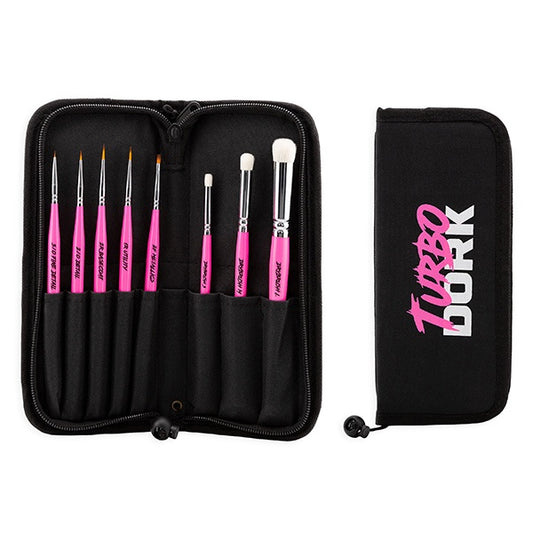 Turbo Dork Brush Set Fauxlinsky w/ Stand Case (8 Brushes)