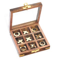 Load image into Gallery viewer, Tic Tac Toe in Box: Wood and Brass / 5x5"
