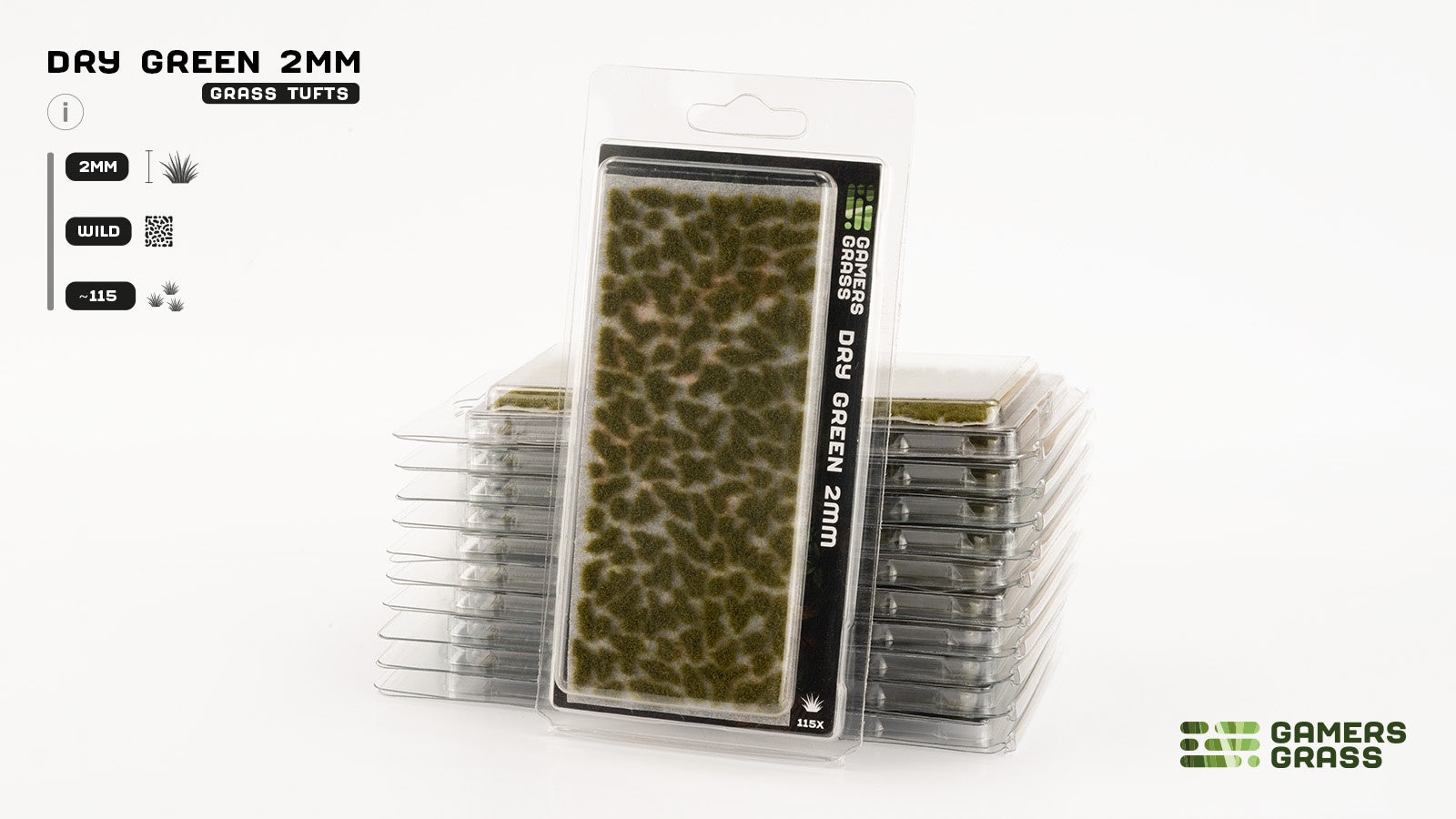 Gamers Grass Tufts Dry Green (2mm Wild)