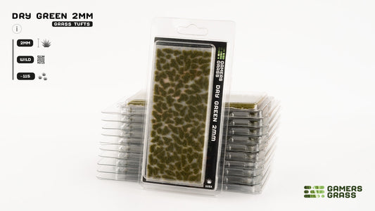 Gamers Grass Tufts Dry Green (2mm Wild)