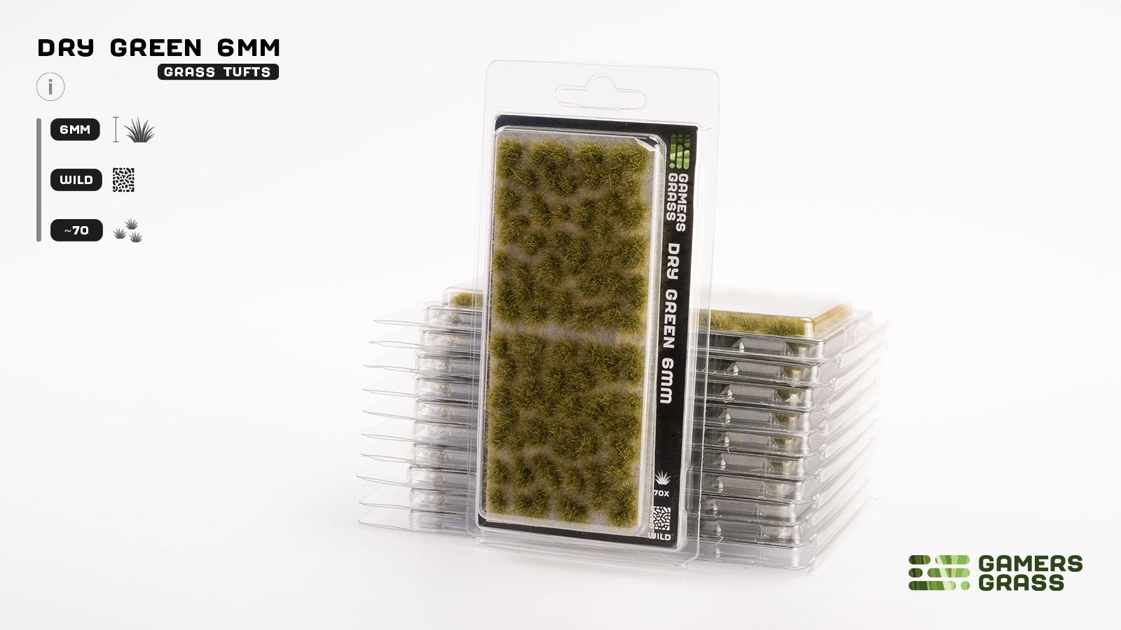 Gamers Grass Tufts Dry Green (6mm Wild)