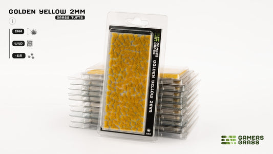Gamers Grass Tufts Golden Yellow (2mm Wild)