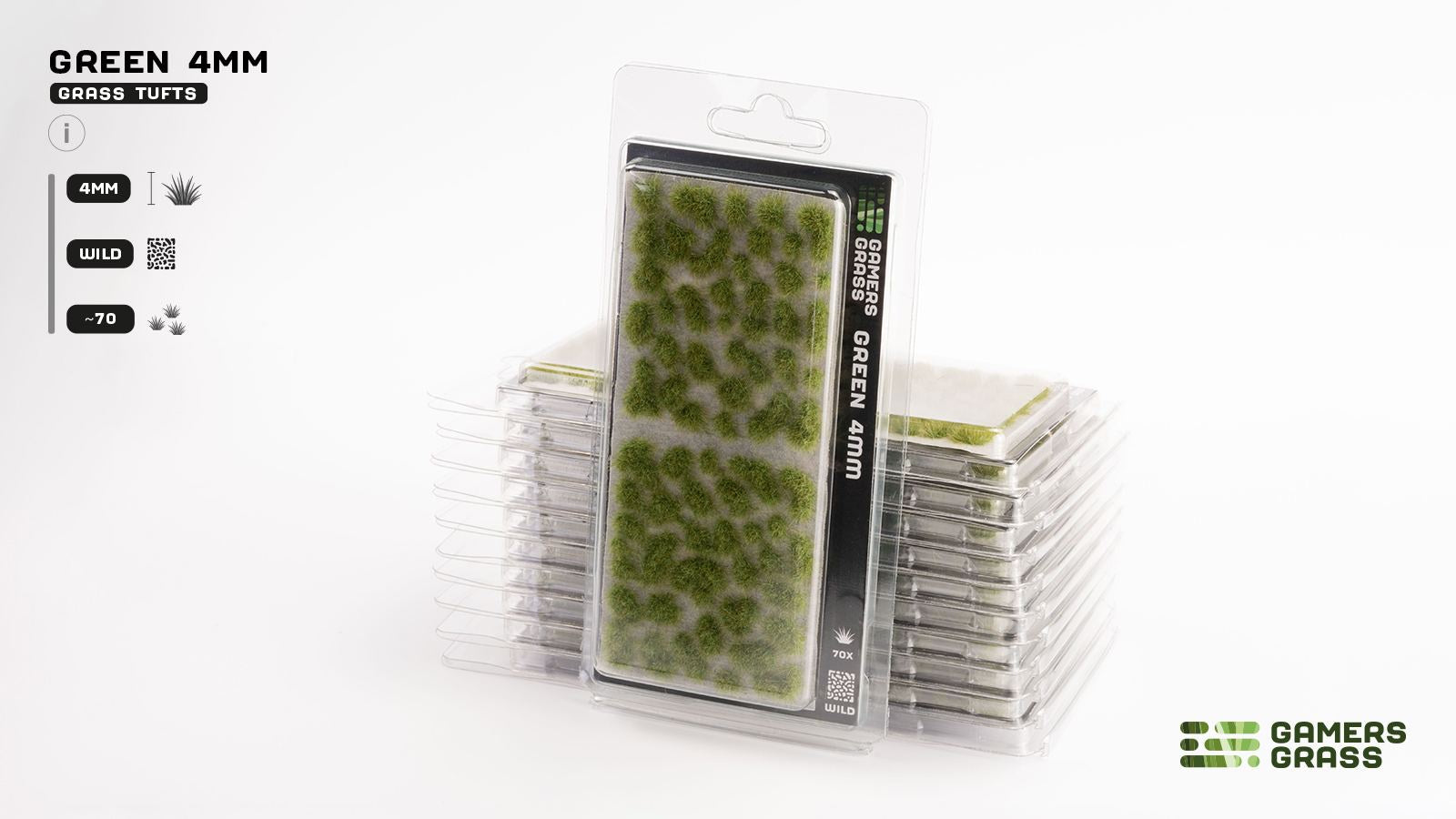Gamers Grass Tufts Green (4mm Wild)