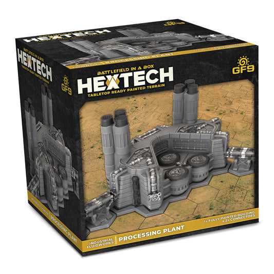 Battlefield in a Box Hextech Terrain Industrial Fluidworks Processing Plant (Epic Scale)