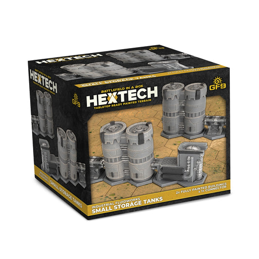 Battlefield in a Box Hextech Terrain Industrial Fluidworks Small Storage Tanks (Epic Scale)