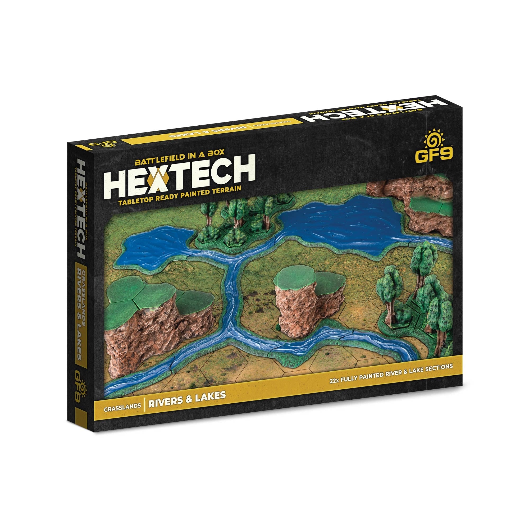 Battlefield in a Box Hextech Terrain Grasslands Rivers and Lakes (Epic Scale)