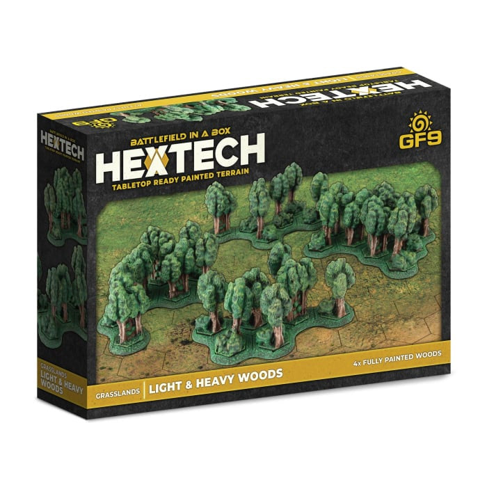 Battlefield in a Box Hextech Terrain Grasslands Light and Heavy Woods (Epic Scale)