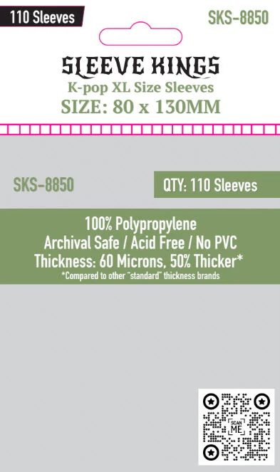 Sleeve Kings 8850 Kpop XL 80mm x 130mm (110)