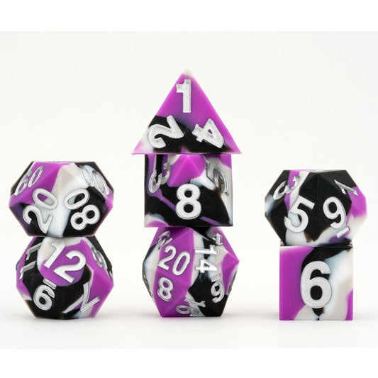 MDG Sharp Edge Silicone Dice Set Pride
