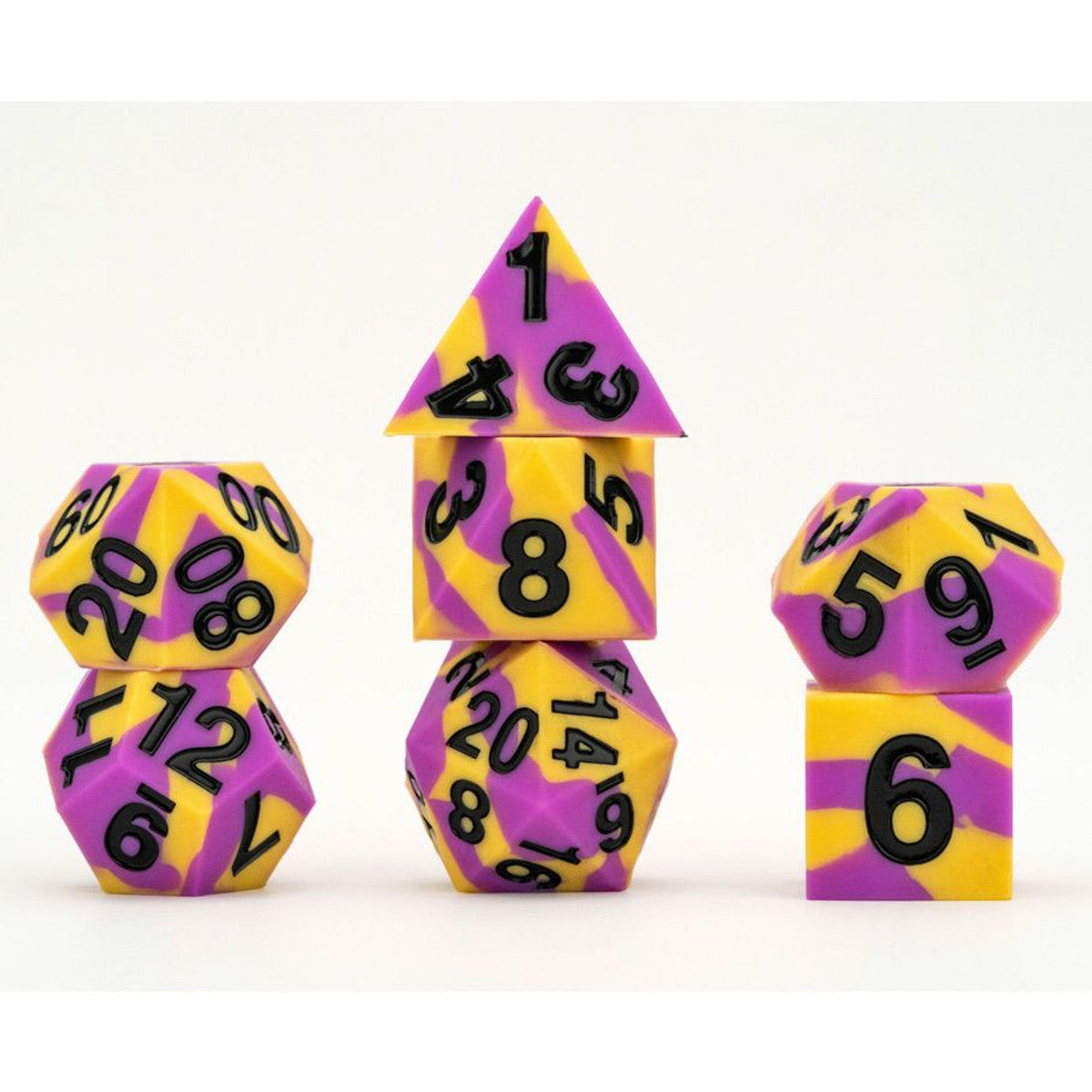 MDG Sharp Edge Silicone Dice Set Pride