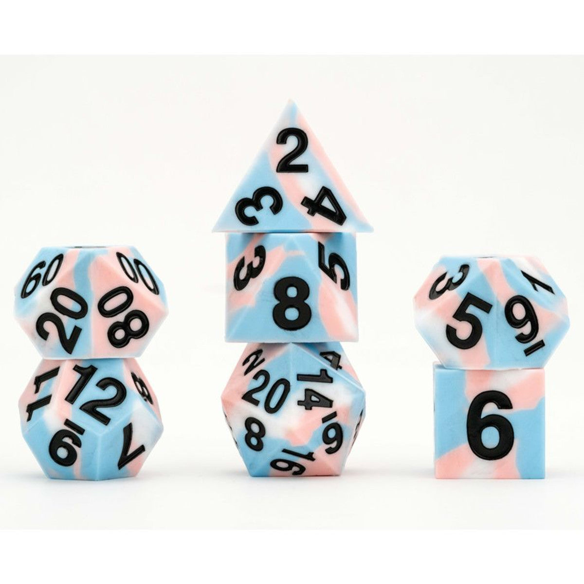 MDG Sharp Edge Silicone Dice Set Pride