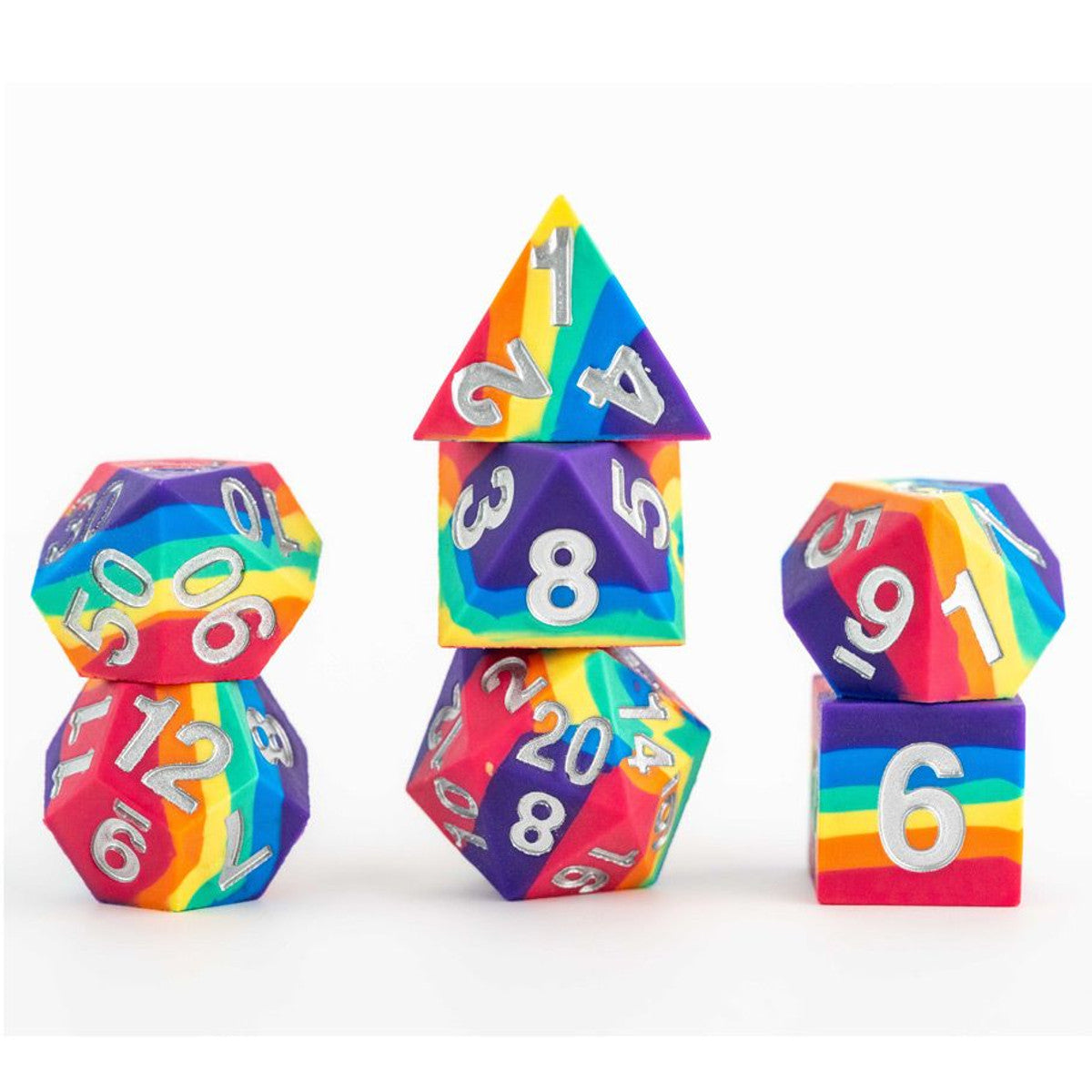 MDG Sharp Edge Silicone Dice Set