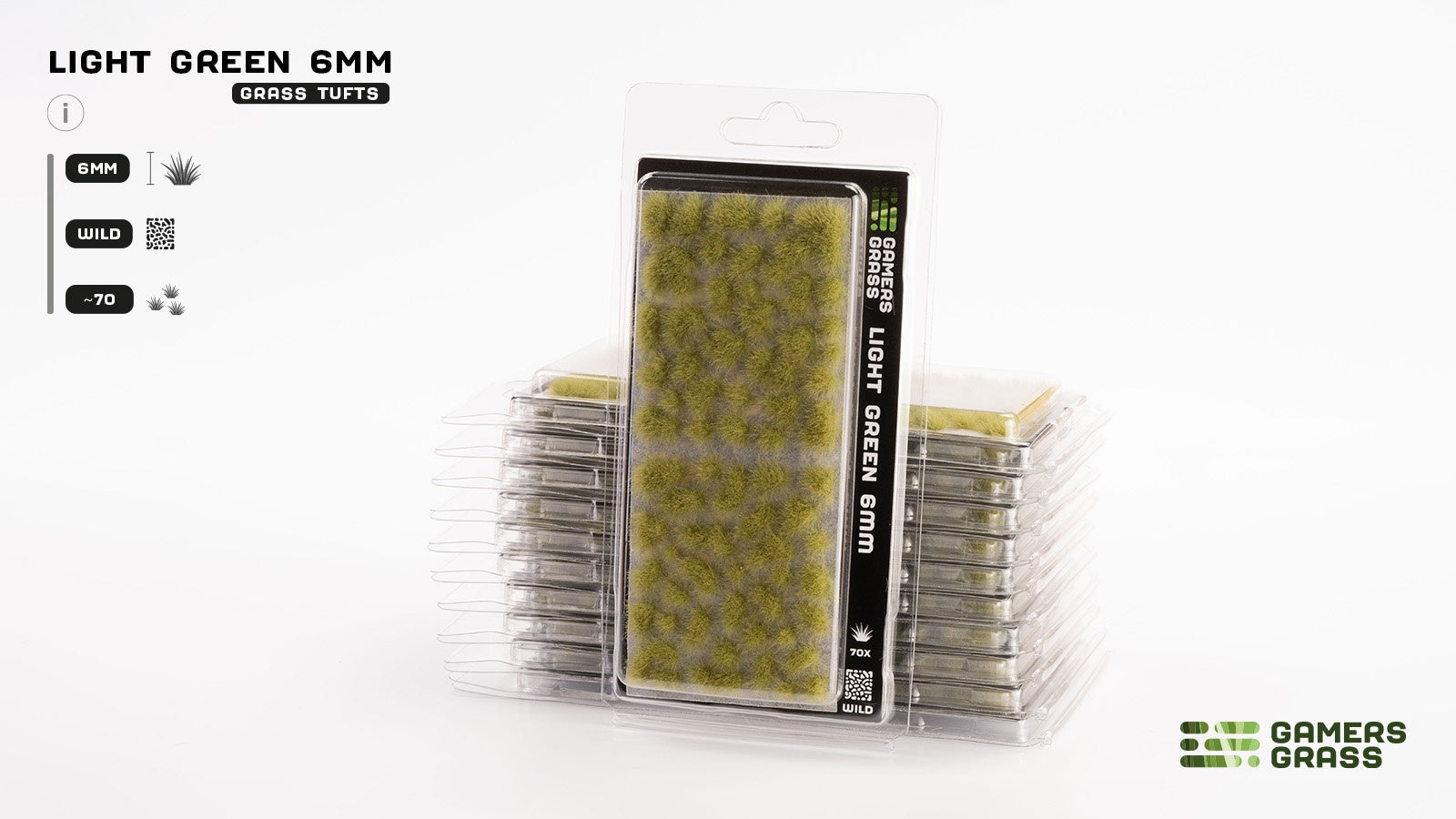 Gamers Grass Tufts Light Green (6mm Wild)
