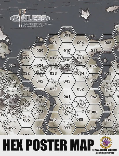 Kinless Solo RPG Poster Map (MÖRK BORG)