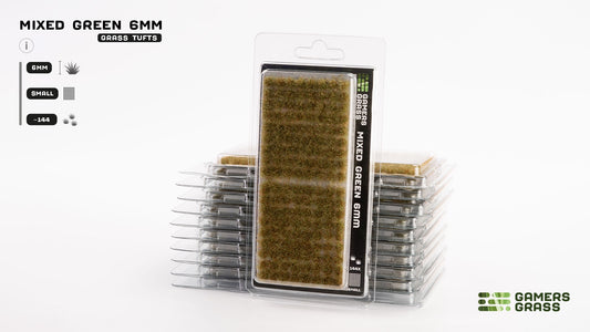 Gamers Grass Tufts Mixed Green (6mm Small)