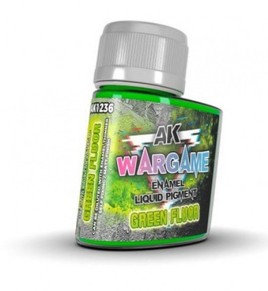AK Interactive Wargame Enamel Liquid Pigments Fluor Green (35ml)