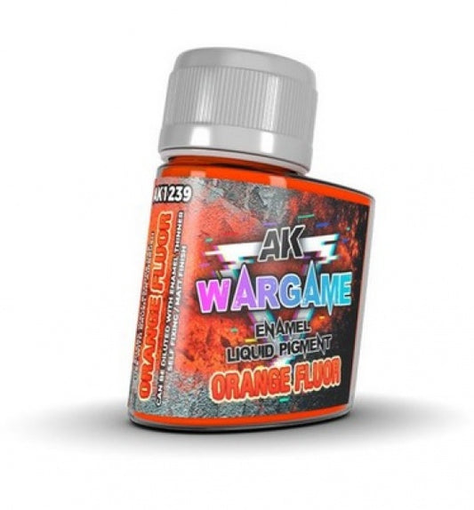 AK Interactive Wargame Enamel Liquid Pigments Fluor Orange (35ml)