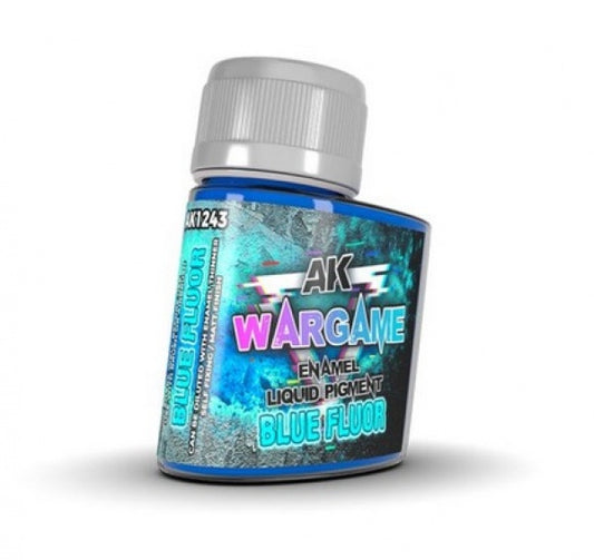 AK Interactive Wargame Enamel Liquid Pigments Fluor Blue (35ml)