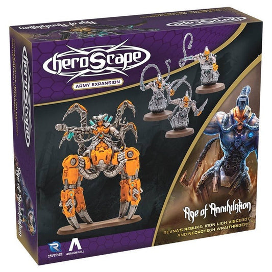 Heroscape Revna’s Rebuke AE Iron Lich Viscerot and Necrotech Wraithriders